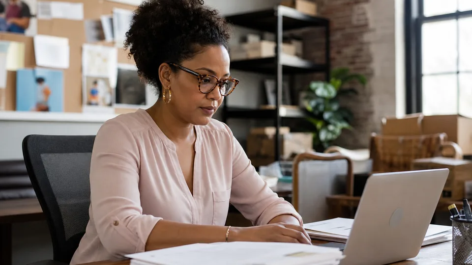 Nonprofit finance manager coding vendor invoices to grant budgets in a small community office